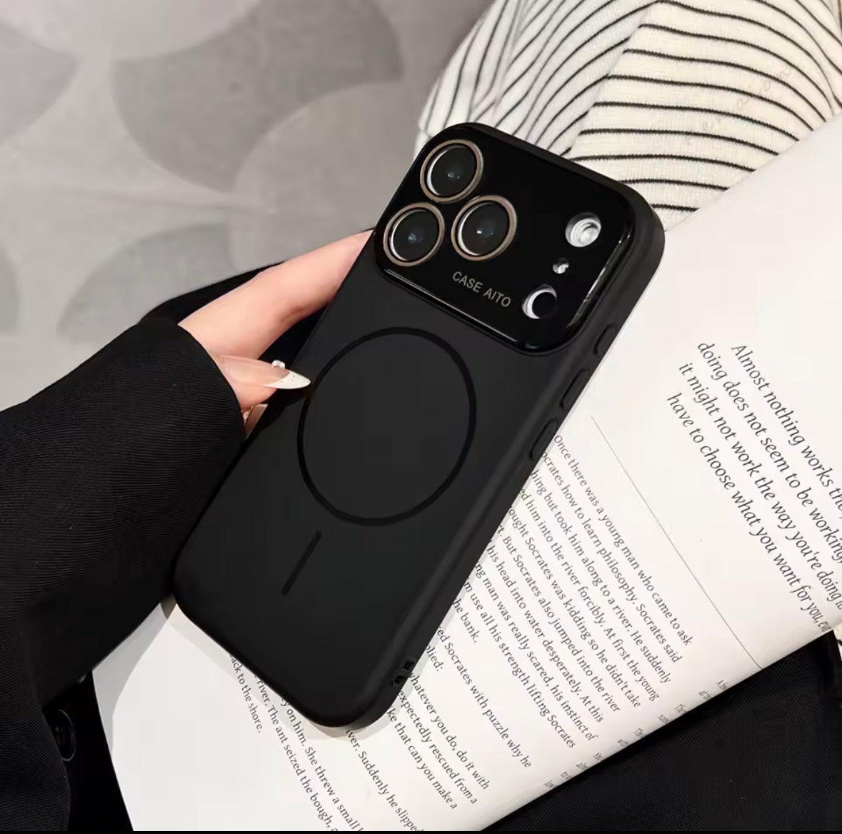 Cover iPhone MagSafe Marrone - Case AITO Elegante