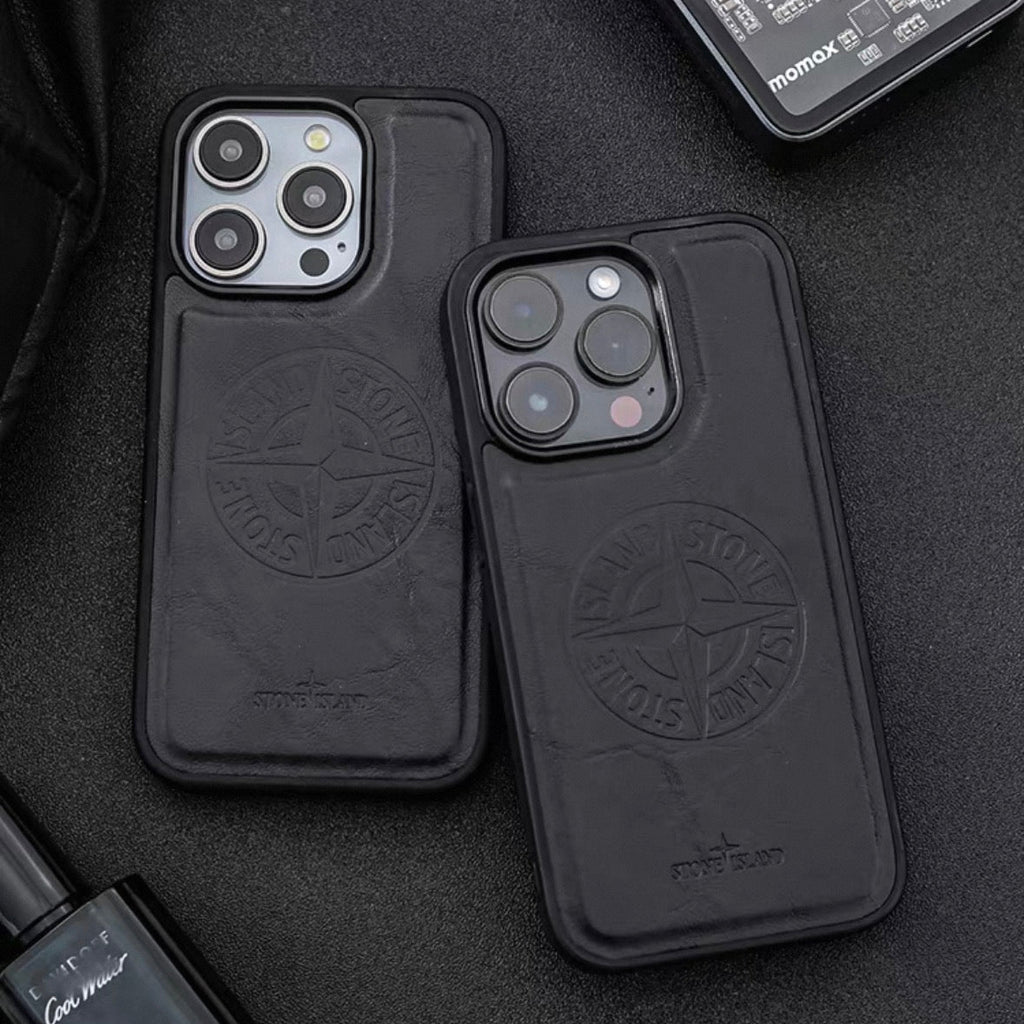 Cover iPhone Nera Silicone - Custodia Protettiva Elegante con Logo