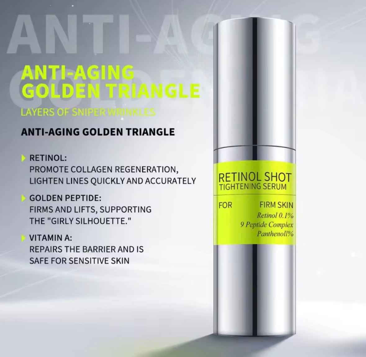 Siero al Retinolo Antietà e Antirughe - Effetto Lifting e Rassodante