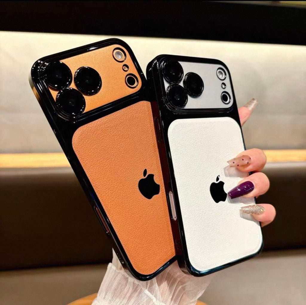 Cover iPhone Effetto Pelle Premium con Fotocamera Gloss