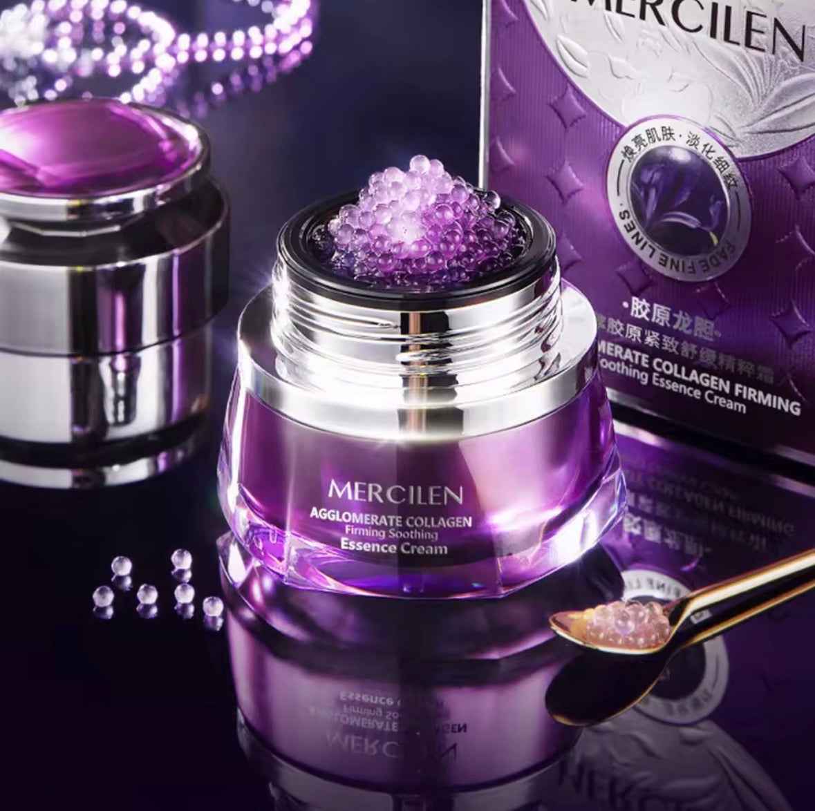 MERCILEN Collagen Essence Cream - Crema anti-età lenitiva per pelli sensibili