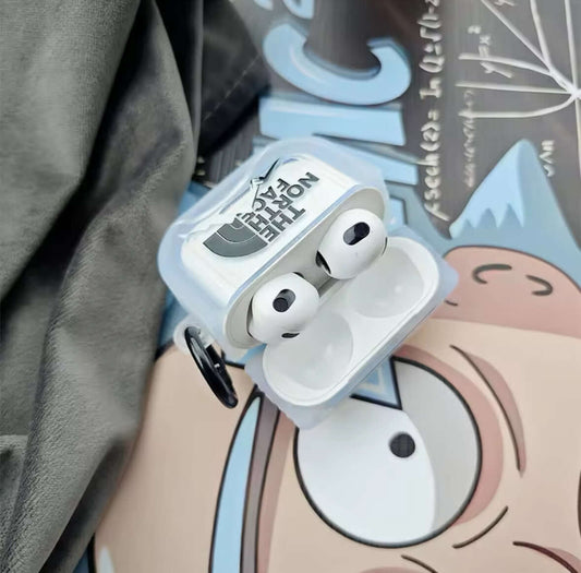 Custodia trasparente antiurto per Airpods con logo The North Face