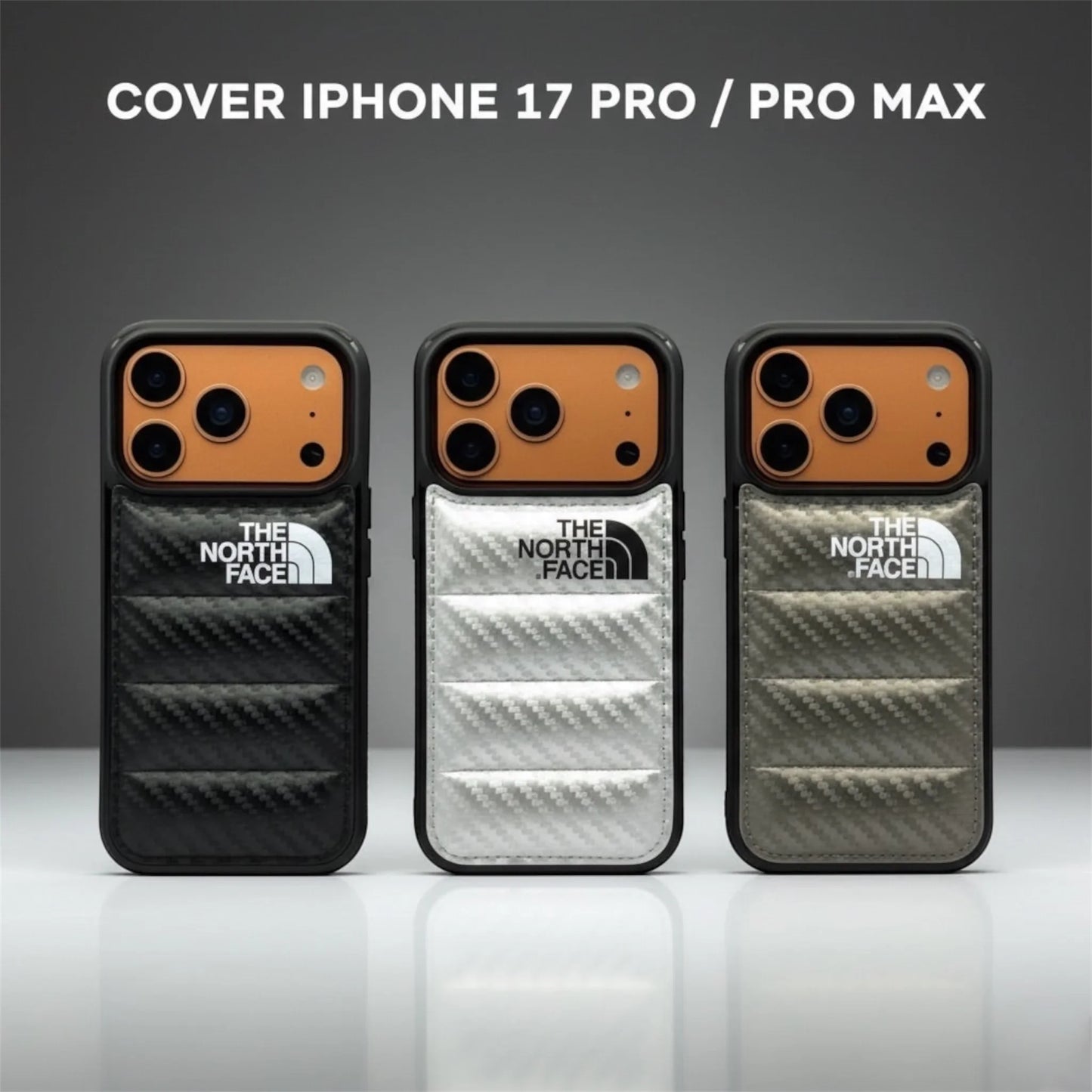 Cover iPhone Effetto Piumino Trapuntata Carbon Look Stile Outdoor - ADW ITALIA