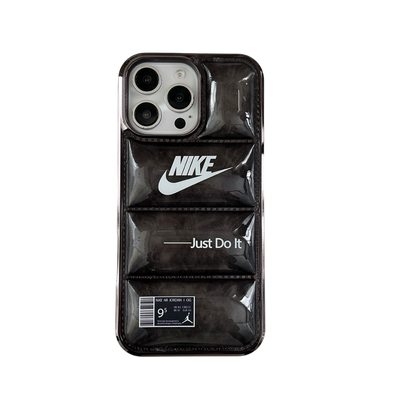 Cover trasparente in morbita  imbottitura Nike  per iphone