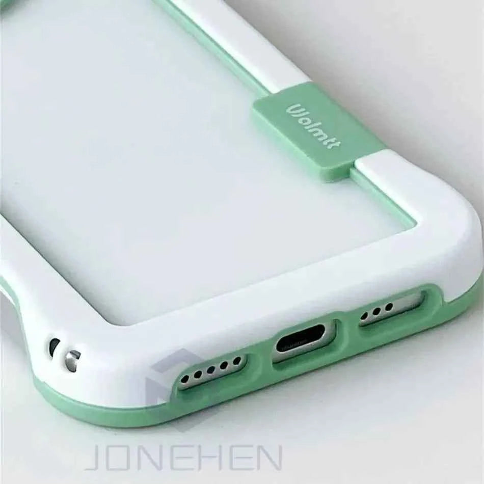 Cover iPhone Antiurto Trasparente con Bordi Rinforzati Colorati