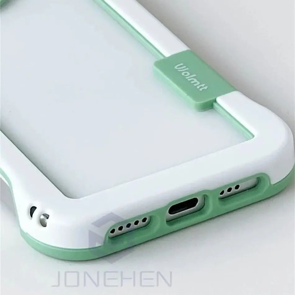 Cover iPhone Antiurto Trasparente con Bordi Rinforzati Colorati