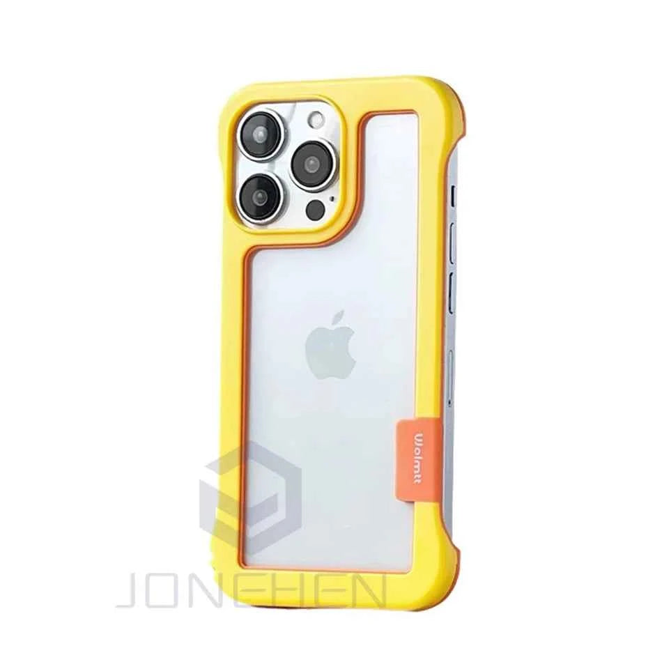 Cover iPhone Antiurto Trasparente con Bordi Rinforzati Colorati