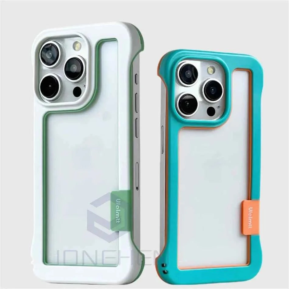 Cover iPhone Antiurto Trasparente con Bordi Rinforzati Colorati