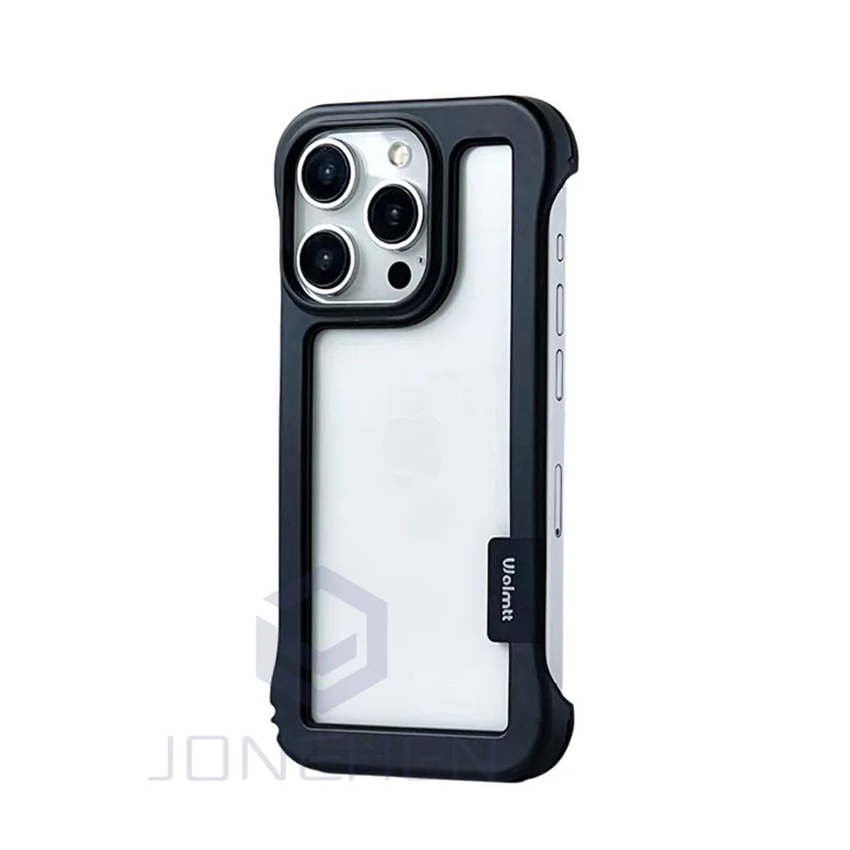 Cover iPhone Antiurto Trasparente con Bordi Rinforzati Colorati