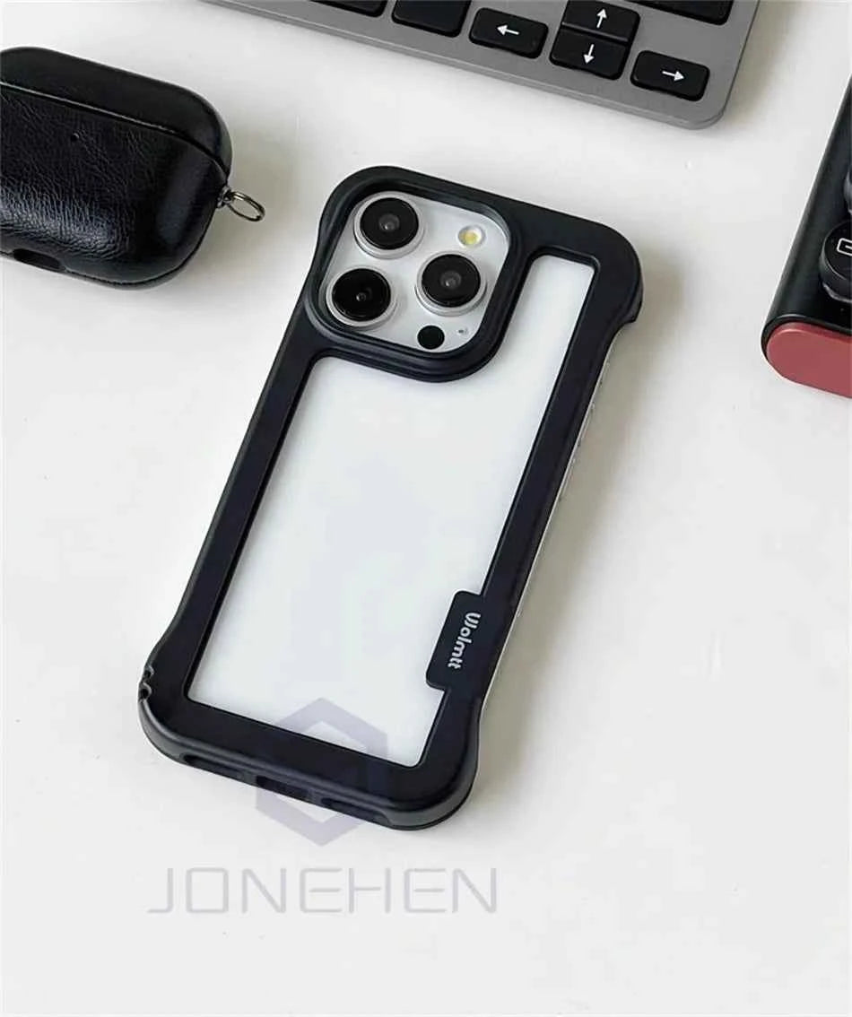 Cover iPhone Antiurto Trasparente con Bordi Rinforzati Colorati