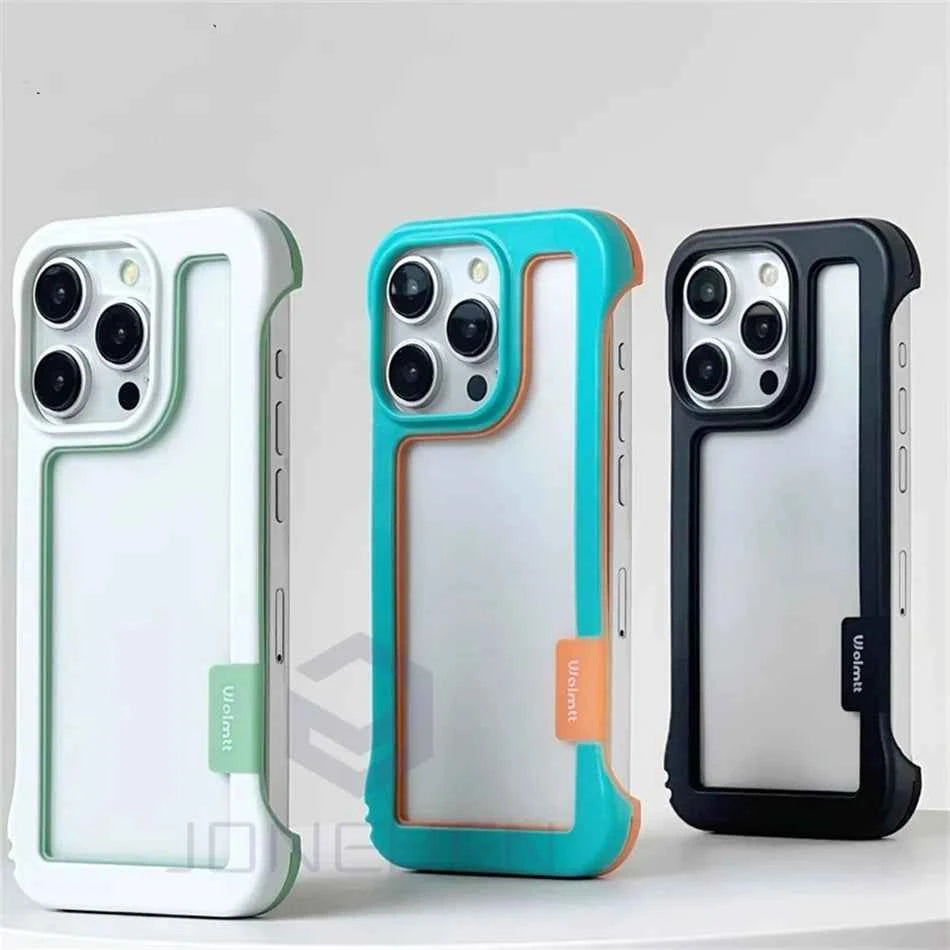 Cover iPhone Antiurto Trasparente con Bordi Rinforzati Colorati