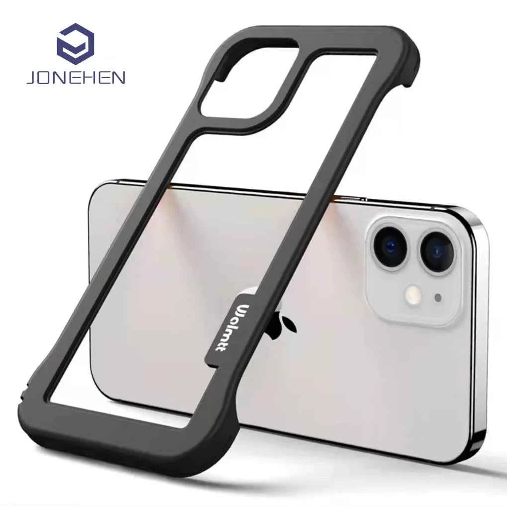 Cover iPhone Antiurto Trasparente con Bordi Rinforzati Colorati